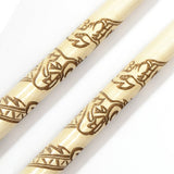 Deluxe Carved Dragon Nunchucks B.B - White Oak