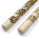 Deluxe Carved Dragon Nunchucks B.B - White Oak