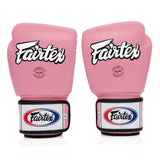 Fairtex BGV1 Black Universal Leather Boxing Gloves-Pink