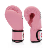 Fairtex BGV1 Black Universal Leather Boxing Gloves-Pink