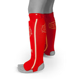 Sandee Competition Muay Thai Cotton Shin Pads - Red