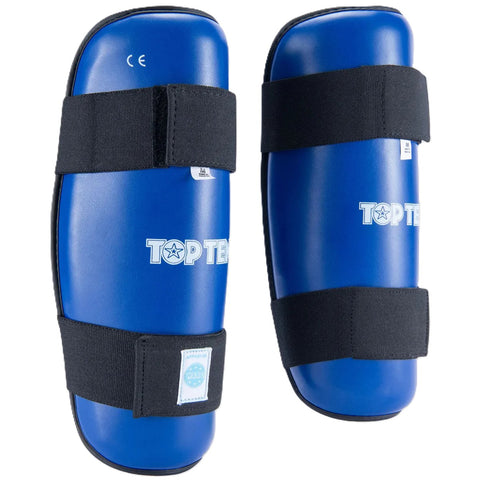 Top Ten Wako Approved Kickboxing Shin Guards-Blue