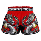 TUFF Retro Red Chinese Dragon Muay Thai Shorts