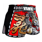 TUFF Retro Red Chinese Dragon Muay Thai Shorts