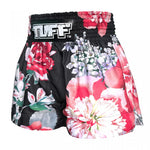 TUFF Traditional Ladies Wild Thorns Muay Thai Shorts - Black