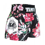 TUFF Traditional Ladies Wild Thorns Muay Thai Shorts - Black