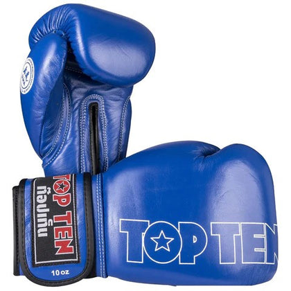Top Ten Blue Muay Thai IFMA Approved Boxing Gloves - 10 oz