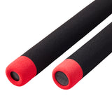 Foam Nunchaku With Metal Ball Bearings  (All Black With Red Tips)