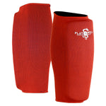 Elasticated Reversible Shin Pads-Red/Blue