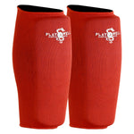 Elasticated Reversible Shin Pads-Red/Blue