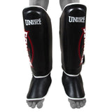 Sandee Cool Tec Leather Shin Guards-Black