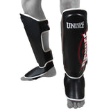 Sandee Cool Tec Leather Shin Guards-Black