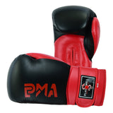Playwell Pro Series Boxing Gloves   - Black/Red - FREE WRAPS