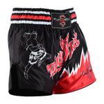 Kids Competition Muay Thai Shorts  - Black/Red