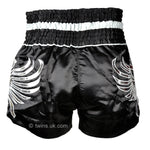 Twins TWS-153 Muay Thai Shorts - Black/Silver