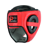 Boxing Full Face Head Guard-Black/Red