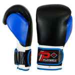 Elite Range: Pro V2P Leather Boxing Glove - Black/Blue