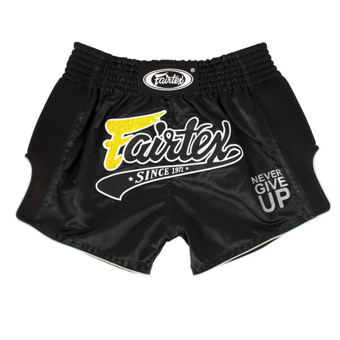 Fairtex Slim Cut Muay Thai Fight Shorts - Black