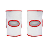 Deluxe Padded MMA/Judo Knee Pads-White/Red