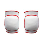 Deluxe Padded MMA/Judo Knee Pads-White/Red