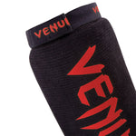 Venum Contact Elasticated Shin Guards - Black/Red