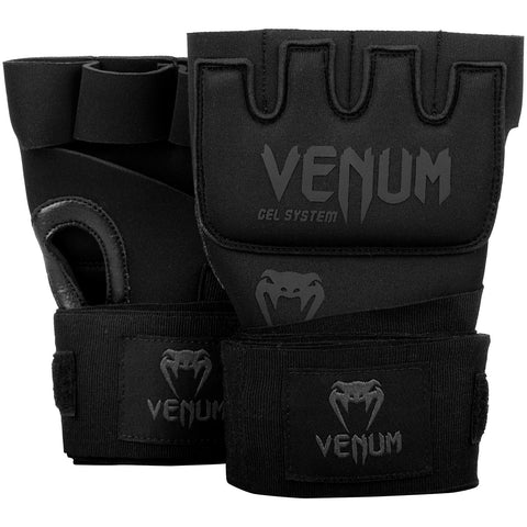 Venum MMA Contact Shock Gel Glove Hand Wraps - Black/Black
